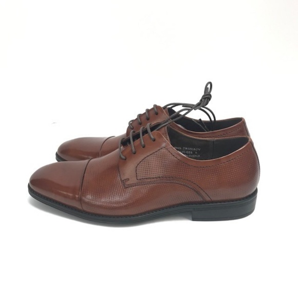 Asher Green Men\'s Tan Genuine Leather Oxford Shoes main image 4
